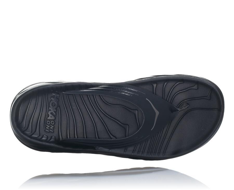 Hoka One One Sandalet Erkek Siyah - Ora Recovery Flip - OD3946107